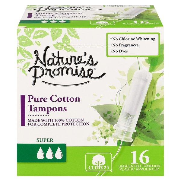 Nature's Promise Tampons | Organic Cotton Feminine Care